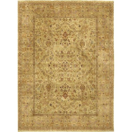 WALL-TO-WALL 9 ft. 9 in. x 17 ft. 10 in. Tabriz Collection Hand-Knotted Lambs Wool Area Rug WA1846148